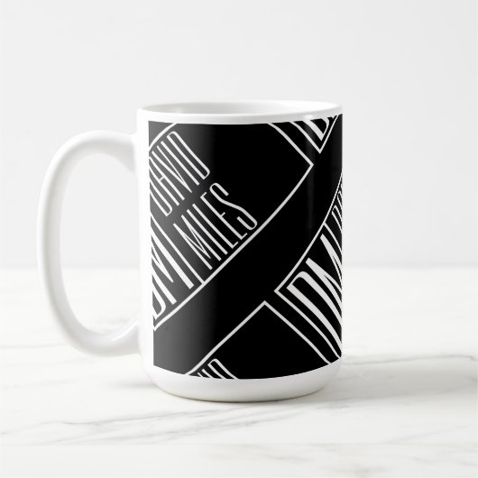 Moderne Initialen mit Name Monogram Muster Kaffeetasse (Links)