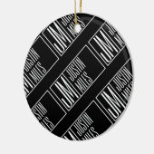 Moderne Initialen mit Name Monogram Muster Keramik Ornament (Links)