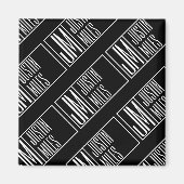 Moderne Initialen mit Name Monogram Muster Magnet (Vorne)