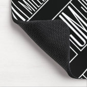 Moderne Initialen mit Name Monogram Muster Mousepad (Ecke)
