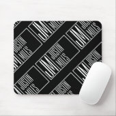 Moderne Initialen mit Name Monogram Muster Mousepad (Mit Mouse)