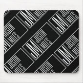 Moderne Initialen mit Name Monogram Muster Mousepad (Vorne)