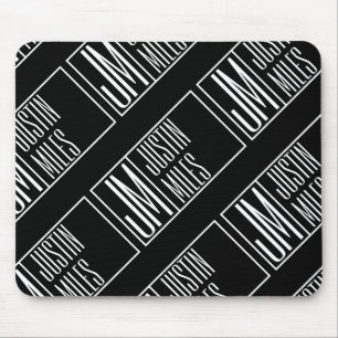 Moderne Initialen mit Name Monogram Muster Mousepad