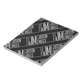 Moderne Initialen mit Name Monogram Muster Notizblock (Rotiert)