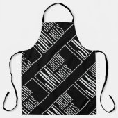 Moderne Initialen mit Name Monogram Muster Schürze (Vorderseite)