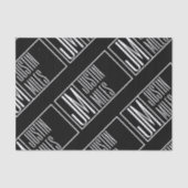 Moderne Initialen mit Name Monogram Muster Seidenpapier (Vorderseite)