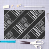 Moderne Initialen mit Name Monogram Muster Seidenpapier (Handwerk)