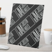 Moderne Initialen mit Name Monogram Muster Sockelschild (In Situ)