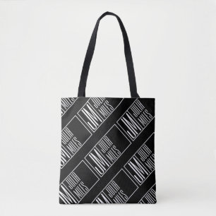 Moderne Initialen mit Name Monogram Muster Tasche