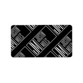 Moderne Initialen mit Namensmonogramm-Muster Adressaufkleber (Vorne)