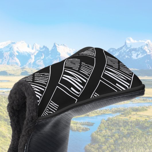 Moderne Initialen mit Namensmonogramm-Muster Golf Headcover