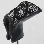 Moderne Initialen mit Namensmonogramm-Muster Golf Headcover (3/4 Vorderseite)