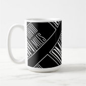 Moderne Initialen mit Namensmonogramm-Muster Kaffeetasse (Links)