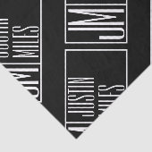 Moderne Initialen mit Namensmonogramm-Muster Seidenpapier (Ausschnitt)
