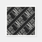 Moderne Initialen mit Namensmonogramm-Muster Serviette (Vorderseite)