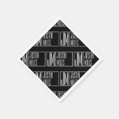 Moderne Initialen mit Namensmonogramm-Muster Serviette (Ecke)