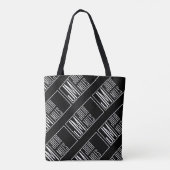 Moderne Initialen mit Namensmonogramm-Muster Tasche (Rückseite)