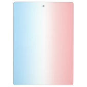 Moderne Initialen Monogram Blue Pink White Gradien Klemmbrett (Rückseite)