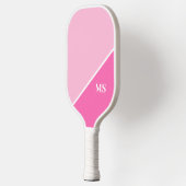 Moderne Initialen Monogramm Pickleball Schläger (Links)