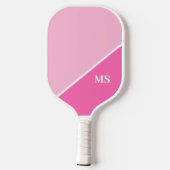 Moderne Initialen Monogramm Pickleball Schläger (Rückseite)