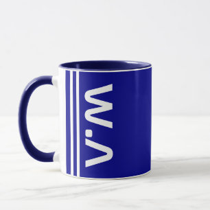 Moderne Initialen & Name Bestes Monogramm in Nav Tasse