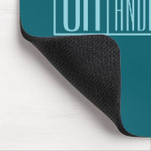 Moderne Initialen & Name | Dunkles Teal & Hellblau Mousepad (Ecke)