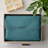 Moderne Initialen & Name | Dunkles Teal & Hellblau Seidenpapier (Geschenk)