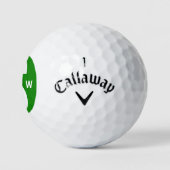 Moderne Initialen Spaß Green Money Custom Monogram Golfball (Logo)