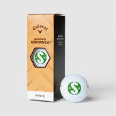 Moderne Initialen Spaß Green Money Custom Monogram Golfball (Verpackungen)