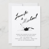 Moderne INK Typografie FOTO Paare Einladung (Vorderseite)