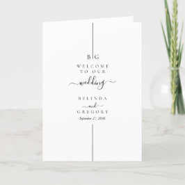 Moderne Inline Monogram-Hochzeitserie Programm