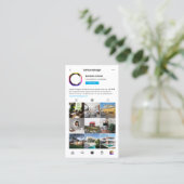 Moderne Innenarchitektin Instagram Grid Visitenkarte (Stehend Vorderseite)