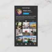 Moderne Innenarchitektin Instagram Grid Visitenkarte (Vorderseite)