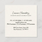 Moderne Innenarchitektur Designer Aquarell Badezim Quadratische Visitenkarte (Rückseite)