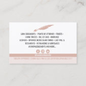 Moderne Insert Foto Notary Signing Agent Loans Visitenkarte (Rückseite)