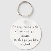 Moderne inspirierende Schlüsselanhänger gehen selb (Vorderseite)
