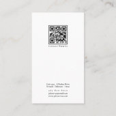 Moderne Instagram Foto White Business Card Visitenkarte (Rückseite)