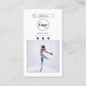 Moderne Instagram Foto White Business Card Visitenkarte (Vorderseite)