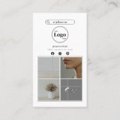 Moderne Instagram FotoCollage zweiseitig Visitenkarte (Vorderseite)