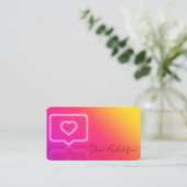 Moderne Instagram Influencer-Visitenkarten Visitenkarte (Stehend Vorderseite)