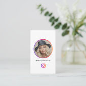 Moderne Instagram-Profil-Gitter-Influencerin Visitenkarte (Stehend Vorderseite)