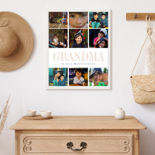 Moderne Instagram-Quadrat-Fotocollage   9 Fotos  Poster
