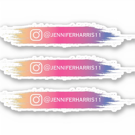 Moderne Instagramm-Aufkleber Aufkleber (Vorderseite)