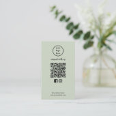 Moderne Instagramm Facebook QR Code Social Media Visitenkarte (Stehend Vorderseite)