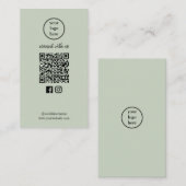 Moderne Instagramm Facebook QR Code Social Media Visitenkarte (Vorne/Hinten)