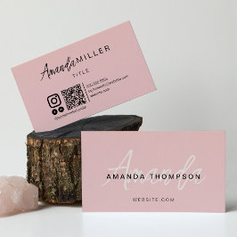 Moderne Instagramm Facebook QR Code Social Media Visitenkarte