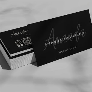 Moderne Instagramm Facebook QR Code Social Media Visitenkarte
