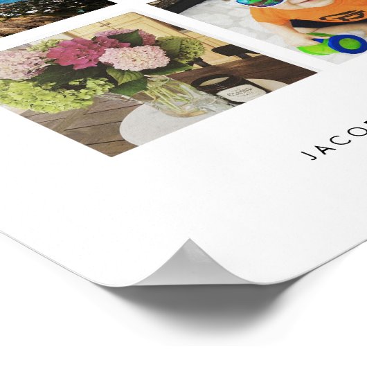 Moderne Instagramm-FotoCollage Poster (Ecke)