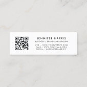 Moderne Instagramm Qr Code Mini-Visitenkarte Mini Visitenkarte (Rückseite)