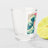 Moderne Interpretation der Großen Welle Schnapsglas (Links)